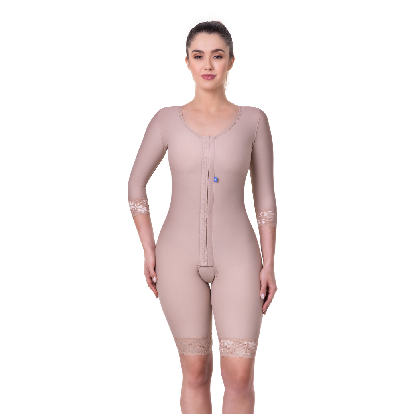 Cinta Pós Cirúrgica Meia Coxa Com Mangas