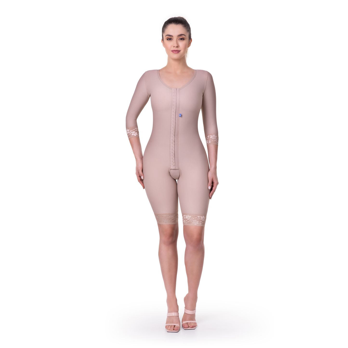 Cinta Pós Cirúrgica Meia Coxa Com Mangas