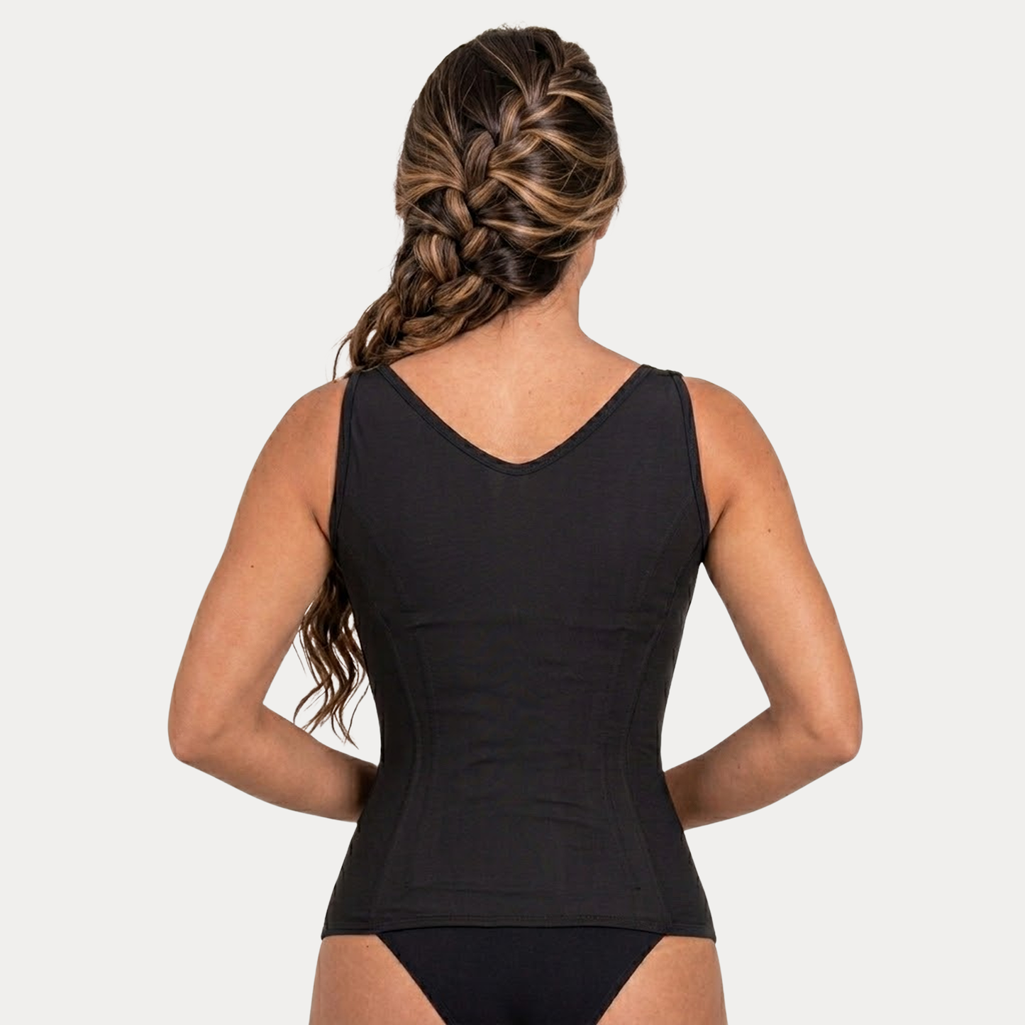 Cinta modeladora abdominal 16 barbatanas alça fina