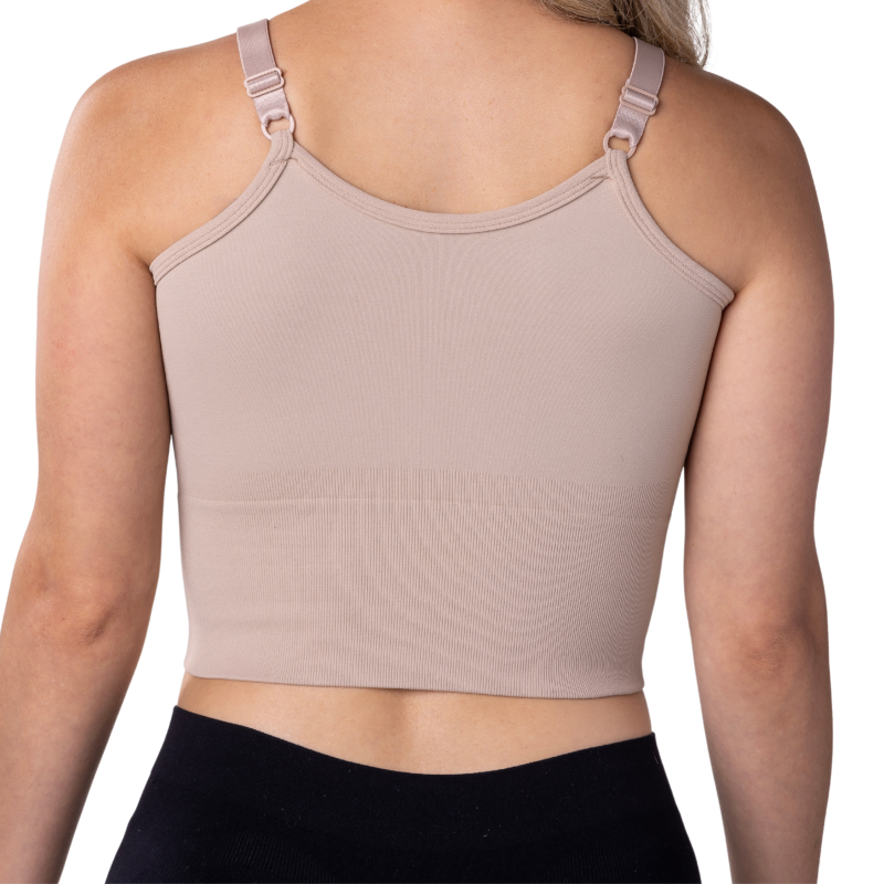 Sutiã Seamless pós-operatório alça fina com cós duplo