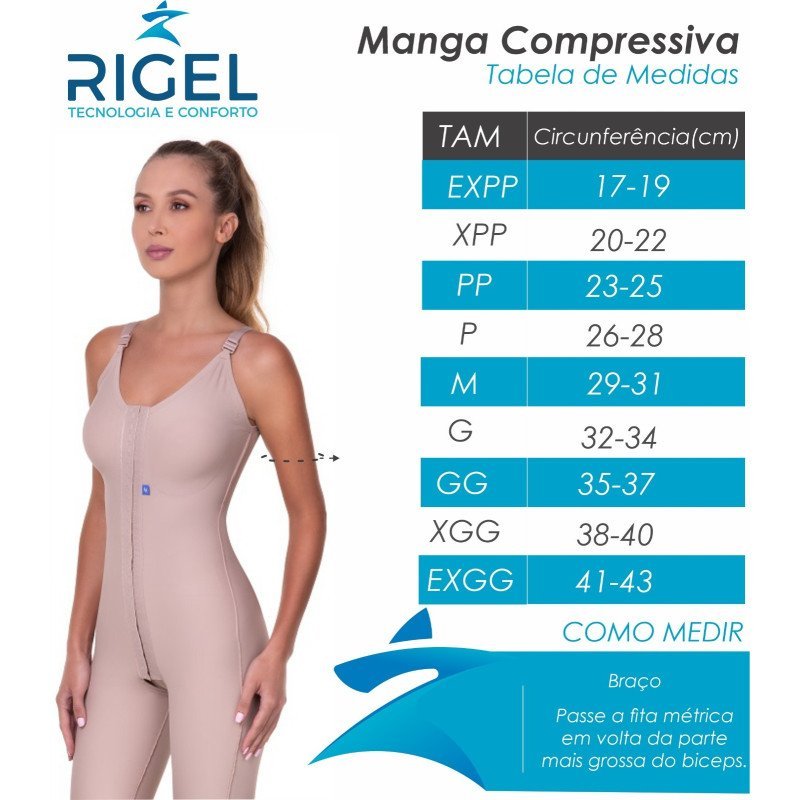 Manga em malha compressiva Manga em malha compressiva