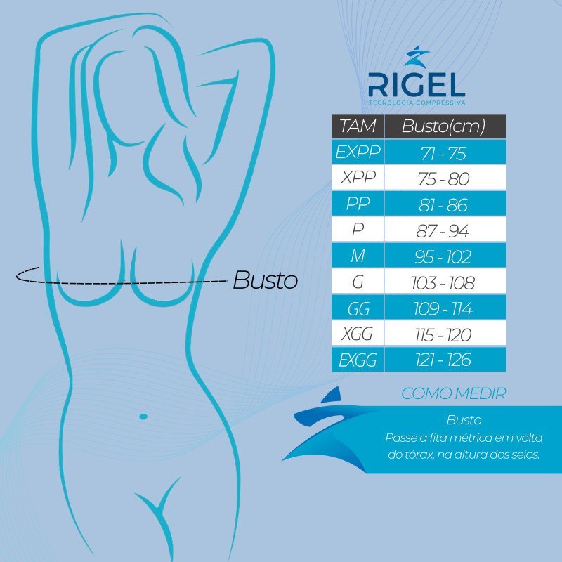 Sutiã pós-operatório com mangas